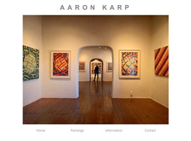 artist's gallery website preview