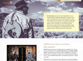 musician's website preview